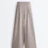 Pantalon large en modal Soft Touch avec détail corset Pantalon large en modal Soft Touch avec détail corset
