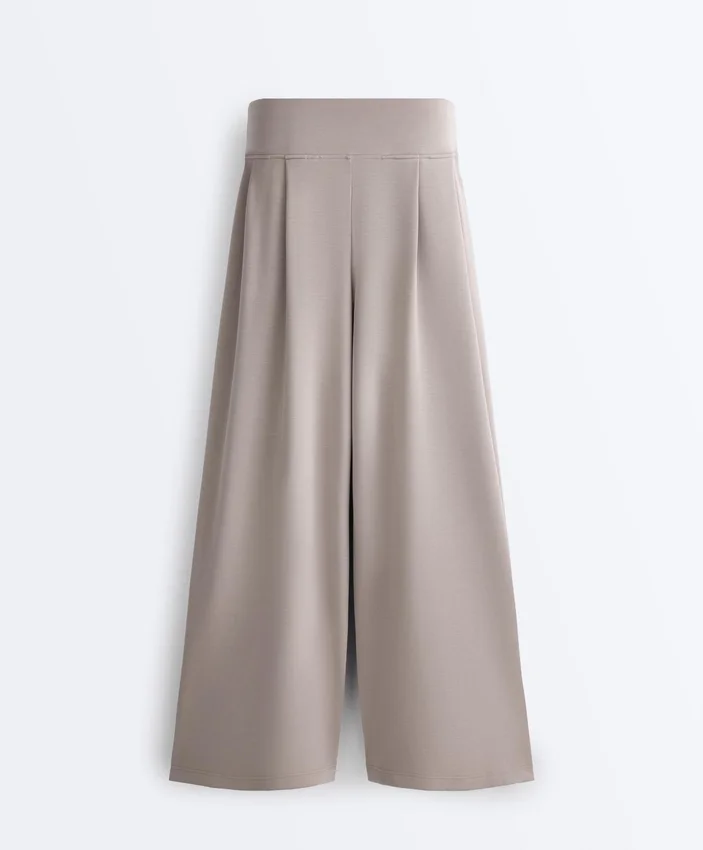 Pantalon large en modal Soft Touch avec détail corset Pantalon large en modal Soft Touch avec détail corset
