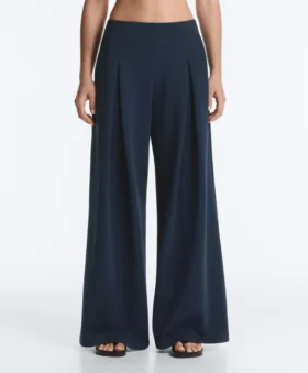 pantalon large en piqu de coton 1 1 280x339 - Pantalon large en piqu&eacute; de coton