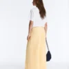 Pantalon large en piqué de coton Pantalon large en piqué de coton