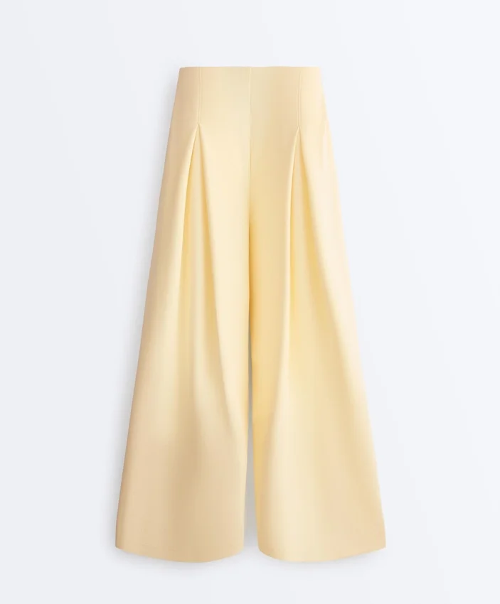 Pantalon large en piqué de coton Pantalon large en piqué de coton
