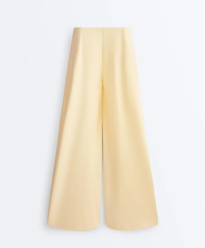 Pantalon large en piqué de coton Pantalon large en piqué de coton