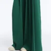 Pantalon large en piqué de coton avec plis Pantalon large en piqué de coton avec plis