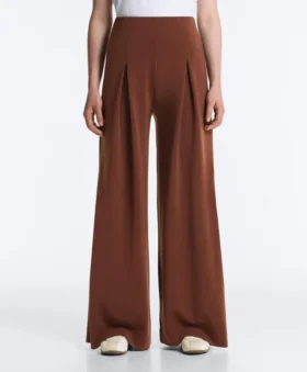 Pantalon long en modal Soft Touch avec plis