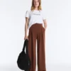 Pantalon long en modal Soft Touch avec plis Pantalon long en modal Soft Touch avec plis