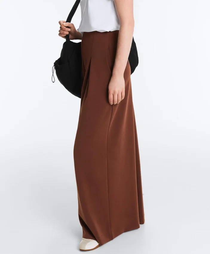 Pantalon long en modal Soft Touch avec plis Pantalon long en modal Soft Touch avec plis