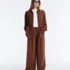 Pantalon long en modal Soft Touch avec plis Pantalon long en modal Soft Touch avec plis