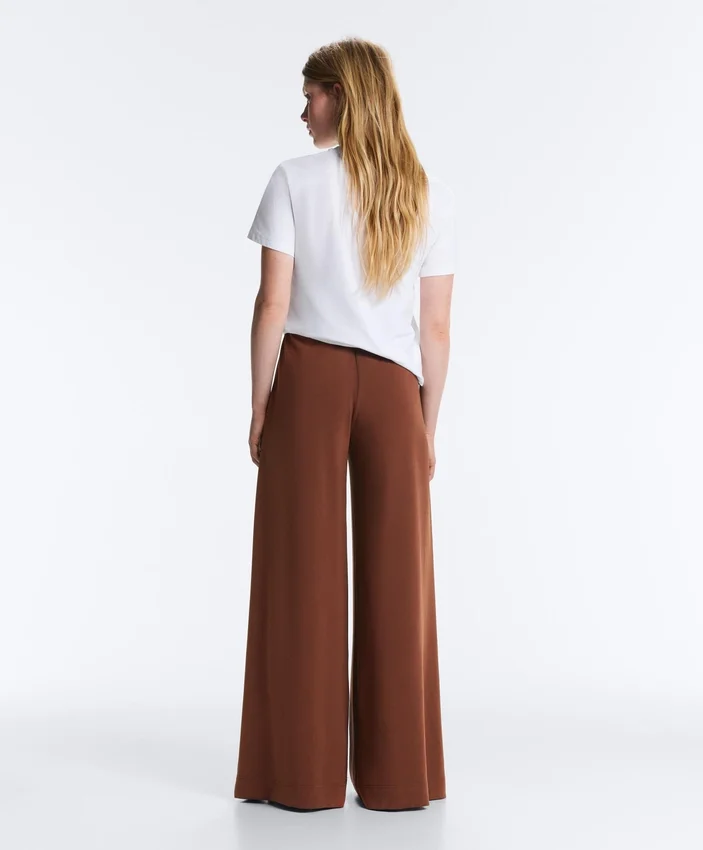 Pantalon long en modal Soft Touch avec plis Pantalon long en modal Soft Touch avec plis