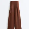 Pantalon long en modal Soft Touch avec plis Pantalon long en modal Soft Touch avec plis
