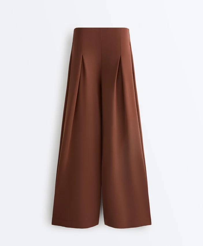 Pantalon long en modal Soft Touch avec plis Pantalon long en modal Soft Touch avec plis