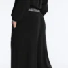 Pantalon long à jambes larges en modal Soft Touch et à plis Pantalon long à jambes larges en modal Soft Touch et à plis