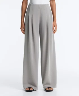 Pantalon long à plis en modal Soft Touch