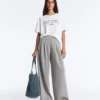 Pantalon long à plis en modal Soft Touch Pantalon long à plis en modal Soft Touch