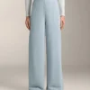 Pantalon à rayures asymétriques en modal