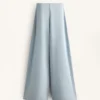Pantalon à rayures asymétriques en modal