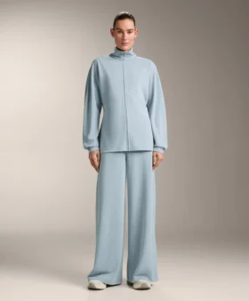 Pantalon à rayures asymétriques en modal
