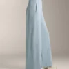 Pantalon à rayures asymétriques en modal