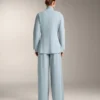 Pantalon à rayures asymétriques en modal