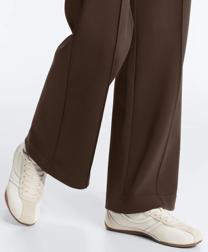 Pantalon slim taille basse en piqué de coton Pantalon slim taille basse en piqué de coton
