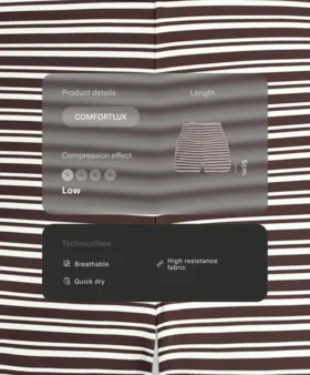 Pantalon à taille haute Comfortlux à rayures de 5 cm