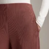 Pantalon taille haute à côtes avec modal Soft Touch Pantalon taille haute à côtes avec modal Soft Touch