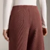 Pantalon taille haute à côtes avec modal Soft Touch Pantalon taille haute à côtes avec modal Soft Touch