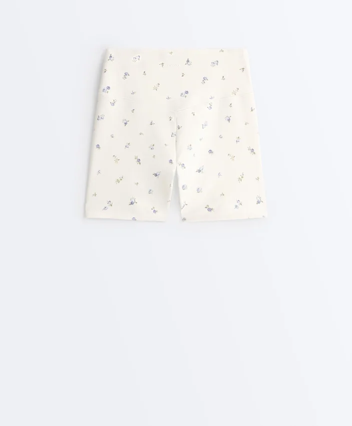 Pantalon taille haute Evermove 10 cm à imprimé floral Pantalon taille haute Evermove 10 cm à imprimé floral