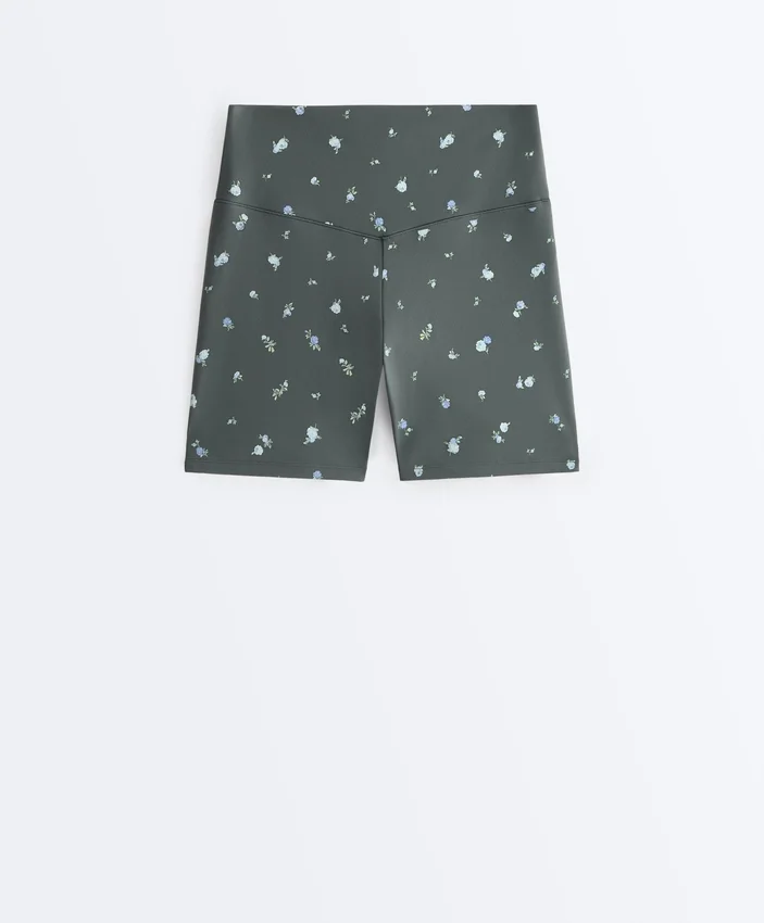 Pantalon taille haute Evermove 10 cm à imprimé floral Pantalon taille haute Evermove 10 cm à imprimé floral