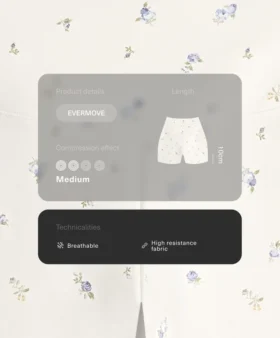 Pantalon taille haute Evermove 10 cm à imprimé floral