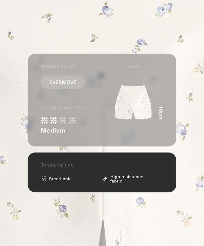 Pantalon taille haute Evermove 10 cm à imprimé floral Pantalon taille haute Evermove 10 cm à imprimé floral