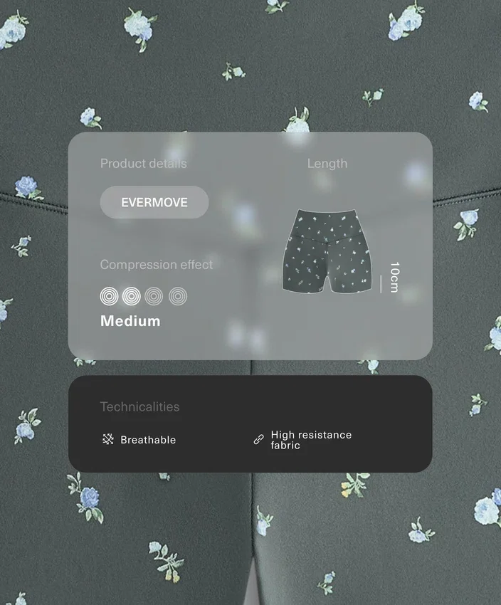 Pantalon taille haute Evermove 10 cm à imprimé floral Pantalon taille haute Evermove 10 cm à imprimé floral