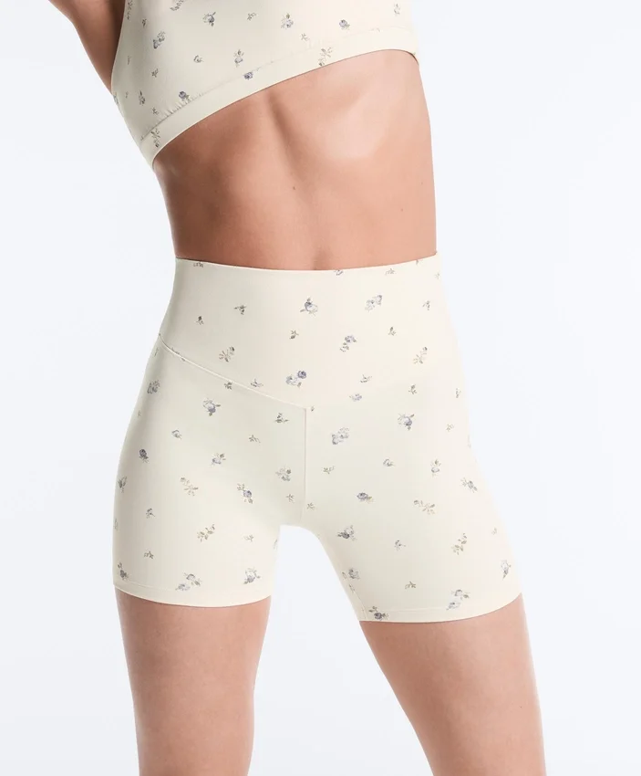 Pantalon taille haute Evermove 10 cm à imprimé floral Pantalon taille haute Evermove 10 cm à imprimé floral