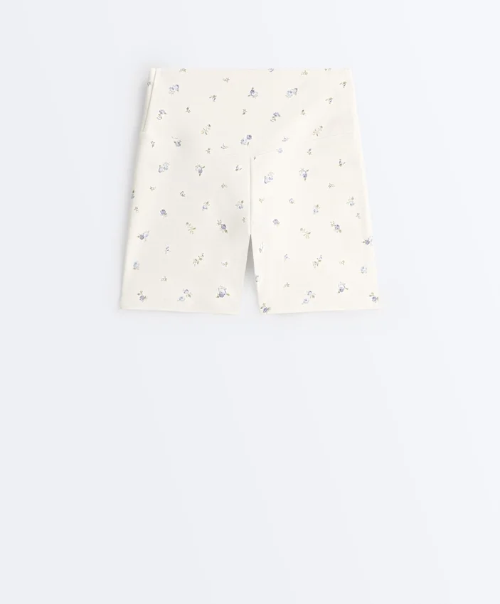 Pantalon taille haute Evermove 10 cm à imprimé floral Pantalon taille haute Evermove 10 cm à imprimé floral