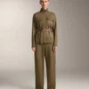 Pantalon taille haute à jambes droites effet néoprène Pantalon taille haute à jambes droites effet néoprène