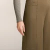 Pantalon taille haute à jambes droites effet néoprène Pantalon taille haute à jambes droites effet néoprène