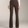 Pantalon évasé chaud à taille haute avec poches Pantalon évasé chaud à taille haute avec poches
