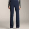 Pantalon évasé chaud à taille haute avec poches Pantalon évasé chaud à taille haute avec poches
