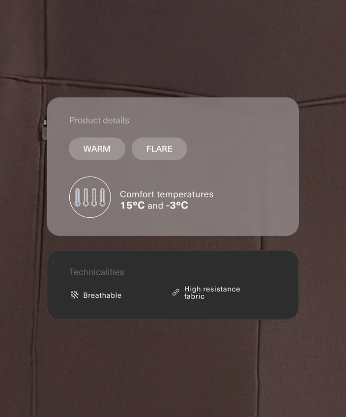 Pantalon évasé chaud à taille haute avec poches Pantalon évasé chaud à taille haute avec poches