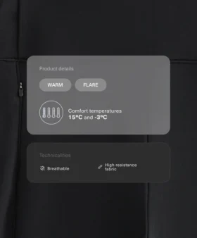 Pantalon évasé chaud à taille haute avec poches