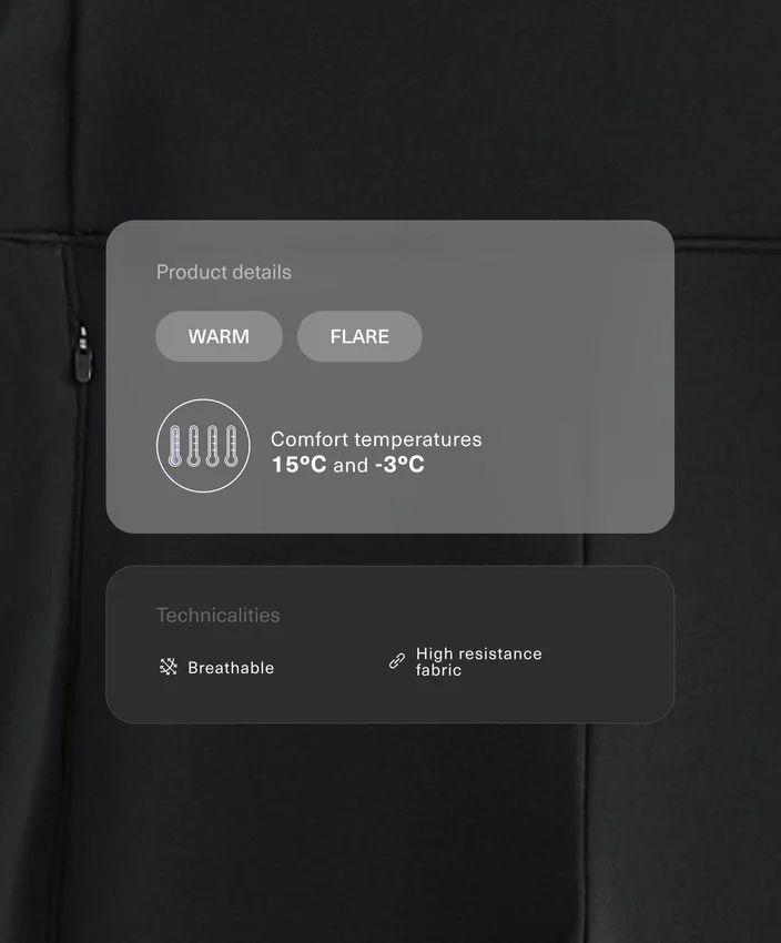 Pantalon évasé chaud à taille haute avec poches Pantalon évasé chaud à taille haute avec poches