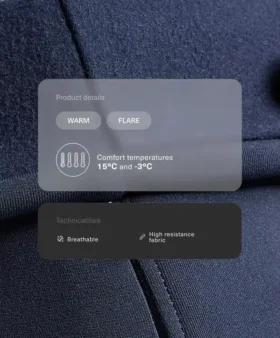 Pantalon évasé chaud à taille haute avec poches
