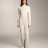 Pantalon évasé chaud à taille haute avec poches Pantalon évasé chaud à taille haute avec poches
