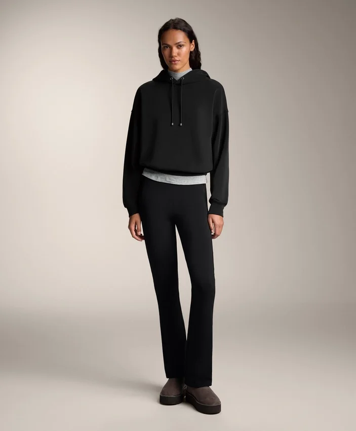 Pantalon évasé chaud à taille haute avec poches Pantalon évasé chaud à taille haute avec poches
