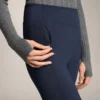 Pantalon évasé chaud à taille haute avec poches Pantalon évasé chaud à taille haute avec poches