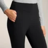 Pantalon évasé chaud à taille haute avec poches Pantalon évasé chaud à taille haute avec poches