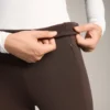 Pantalon évasé chaud à taille haute avec poches Pantalon évasé chaud à taille haute avec poches