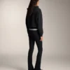 Pantalon évasé chaud à taille haute avec poches Pantalon évasé chaud à taille haute avec poches