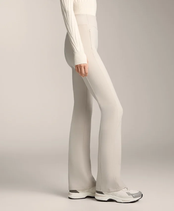 Pantalon évasé chaud à taille haute avec poches Pantalon évasé chaud à taille haute avec poches