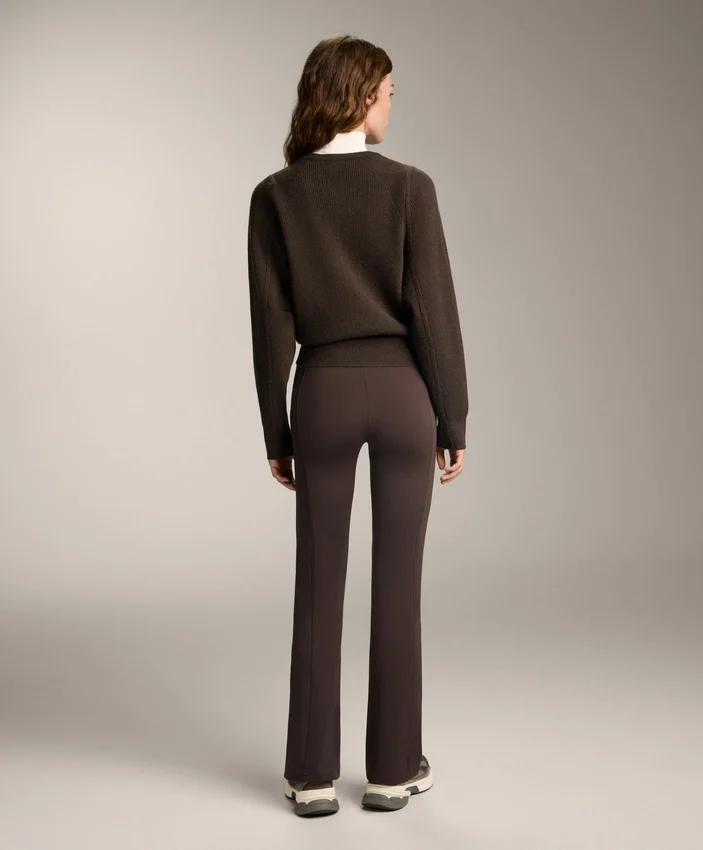 Pantalon évasé chaud à taille haute avec poches Pantalon évasé chaud à taille haute avec poches