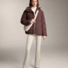 Pantalon évasé chaud à taille haute avec poches Pantalon évasé chaud à taille haute avec poches